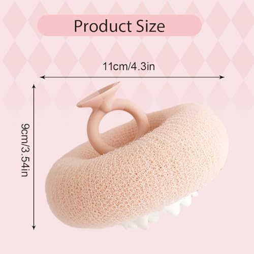 Super Soft Sunflower Suction Cup Bath Ball, 2025 New 2 in 1 Sunflower Exfoliating Body Scrubber, Sponge Mesh Pouf Shower Ball for Women, Men Shower (Green)