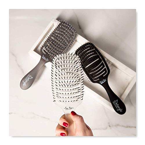 Olivia Garden iDetangle Hair Brush - Dual-Curve Shape, Adjusts Tension by Hair Type