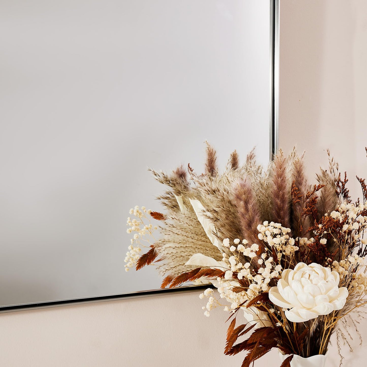 ANDY STAR Chrome Mirror, 22 x 35 Inch Arch Mirror in Stainless Steel Metal Frame, Chrome Arched Bathroom Mirror, Arch Top Rounded Corner 1 Inch Deep Set Design Wall Mount Hangs Vertical