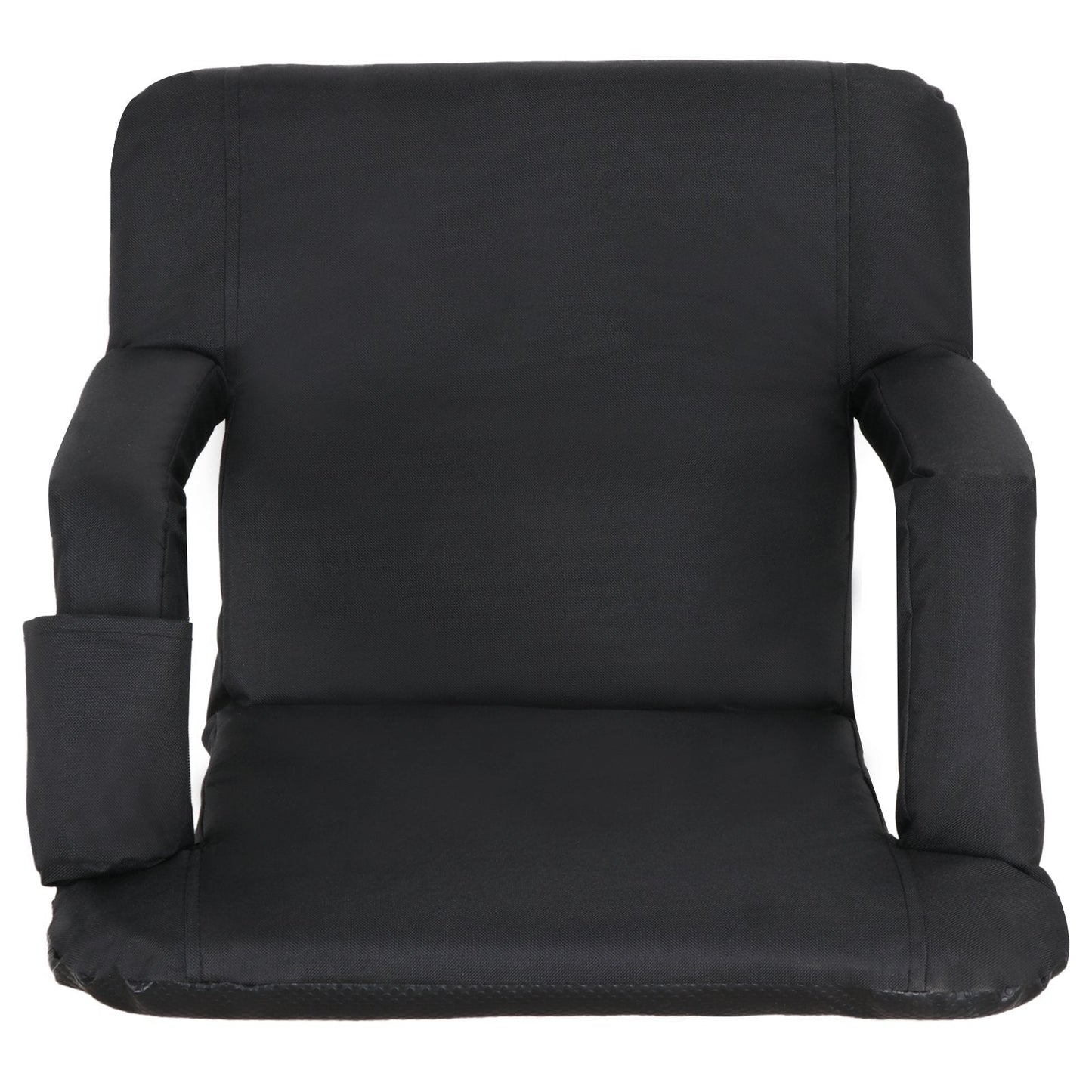 Smartxchoices 2 Pack Stadium Seat Chair Bleacher Seats 5-Reclining Positions Padded with Back Support Cushion Arms Pocket Portable Folding Seat with Shoulder Straps for Gaming with Arm Rest, PVC