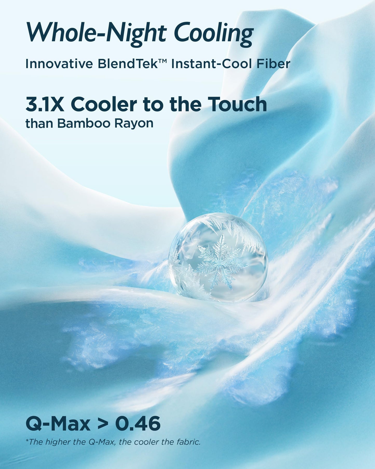 Breescape Cooling Sheet Set King Size - BlendTek™ Dry & Cool Technology for Hot Sleepers and Night Sweats, Q-Max>0.46 Tech, Deep Pocket Up to 18", 360° Elastic Band, Ivory