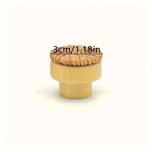 NRBMZYEN Cabinet Pulls 6 Pack Rattan Dresser Knobs Durable Wood Drawer Knobs Handmade Wicker Woven Pulls