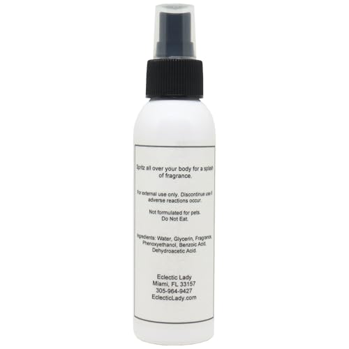 Eclectic Lady Lemon Verbena Body Spray, Double Strength, 2 ounces, Body Mist for Women with Clean, Light & Gentle Fragrance, Cologne with Soft, Subtle Aroma For Daily Use