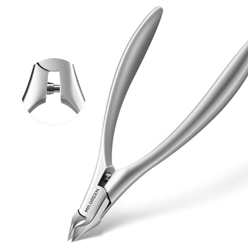 MR.GREEN Cuticle Nippers Innovate Cuticle Scissors Built-in Spring Clippers Trimmer Dead Skin Remover Manicure Beauty Tool (Cuticle Nipper)