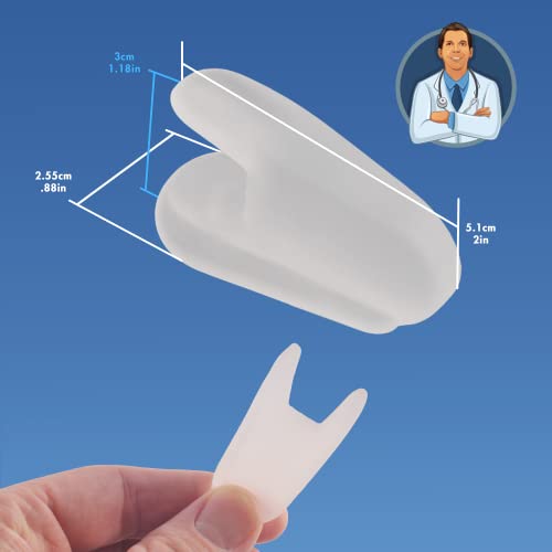 Dr. Frederick's Original Flared Gel Toe Separators - 6 ct - Soft Toe Spacers for Bunions, Overlapping Toes & Pain Relief - Orthotic Corrector for Men & Women - One Size