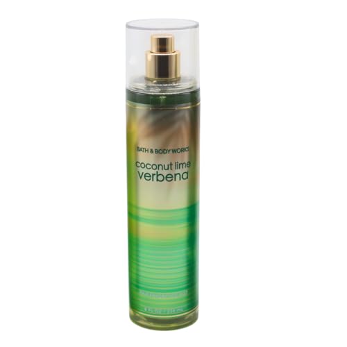 Bath & Body Works COCONUT LIME VERBENA Fine Fragrance Mist 8 fl oz Gift Set with a Blue Bow for Holidays 8 fl oz – Pack of 2