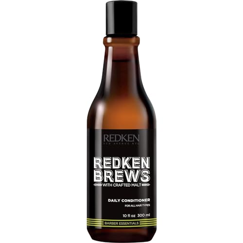 Redken Brews Daily Conditioner For Men - Detangles, Strengthens and Moisturizes Dry Hair For Softness, For All Men's Hair Types