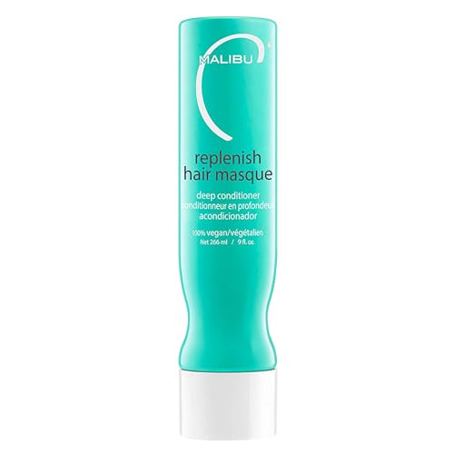 Malibu C Replenish Hair Masque - Ultra Hydrating Deep Conditioner for Hair Repair - Reparative Formula with Avocado Oil for all Types & Textures