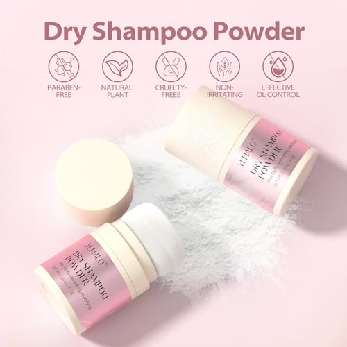 YLNALO Dry Shampoo Powder 2 Packs, Mattifying Root Fuller Looking Refreshing Hair,Non-aerosol, No White Cast, Travel Size Dry Shampoo Suitable for Women and Men,0.58Oz