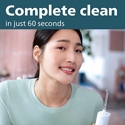 Philips Sonicare Cordless Power Flosser 3000, Water Flosser with Innovative Quad Stream Technology, Oral Irrigator with 2 Flossing Modes and 3 Intensity Levels, Ergonomic Design, Black, HX3826/23
