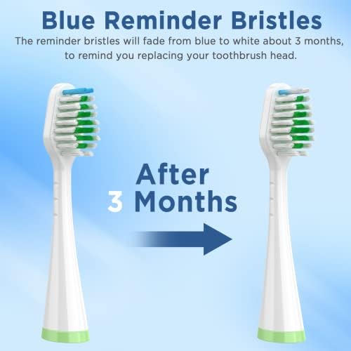Replacement Toothbrush Heads for Waterpik Complete Care 5.0/9.0 (CC-01/WP-861), with Covers, 5 Count, White