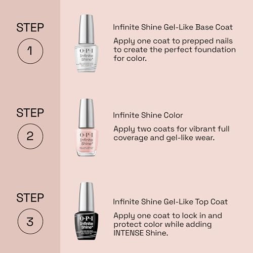 OPI Infinite Shine Long Wear Nail Polish | Sheer Pink Crème Gel Like Nail Polish | Vegan, Long Lasting, Streak Free