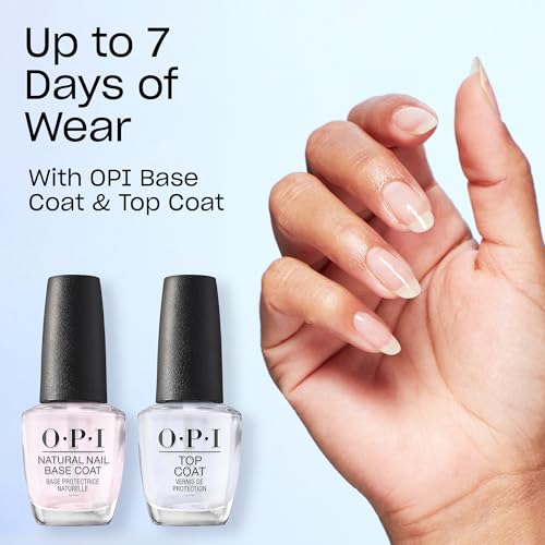 OPI Nail Lacquer Nail Polish | Opaque Dark Pink Shimmer Chip Resistant Nail Polish | Vegan, Fast Drying, Streak Free