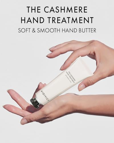 VIDIVICI The Cashmere Hand Cream with Shea Butter – Woody Citrus Scented Moisturizer for Dry & Cracked Hands – Repairs Skin Barrier – Soft Silky Texture – 1.69oz