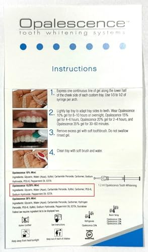 Opalescence 20% Teeth Whitening Refill Kit (2 Packs / 4 Syringes) Carbamide Peroxide. Made by Ultradent, in Mint Flavor. Tooth Whitening Refill Syringes. Includes a Toothbrush. - 5196-2TB