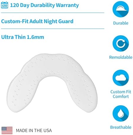 SOVA Aero Night Guard - 1.6mm Thin - Custom-Molded Fit - Protects Against Nighttime Teeth Grinding & Clenching - FSA/HSA Eligible - Odor & Taste Free - Remoldable Up to 20 Times - Non Toxic