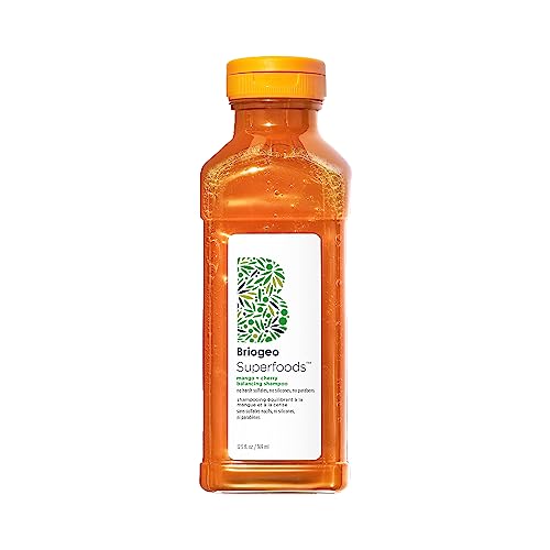 Briogeo Superfoods Mango + Cherry Balancing Shampoo, Replenish Dull, Dry Hair and Balance Oil for Oily Hair, Controls Oil and Nourished All Hair Types and Textures, Vegan, Cruelty-Free
