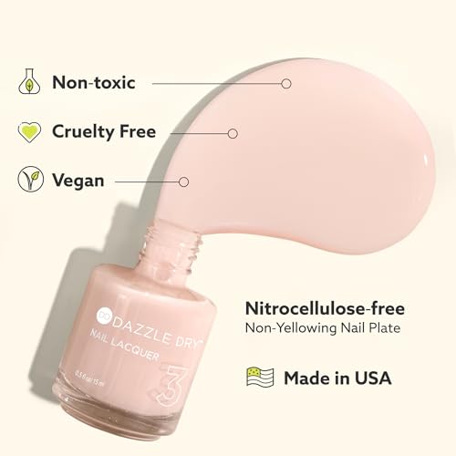 Dazzle Dry Nail Lacquer (Step 3) - Going Cray Sea - A true coral pink. Full coverage cream. (0.5 fl oz)