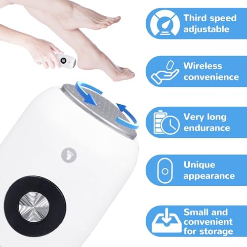 Electric Feet Callus Removers Rechargeable-Foot Scrubber Kit, Wireless Foot File with Metal 2 Grinding Head,3-Speed Pedicure Tools for Feet, Ped Egg for Dead Skin Heels and Hard Cracked Dry Skin