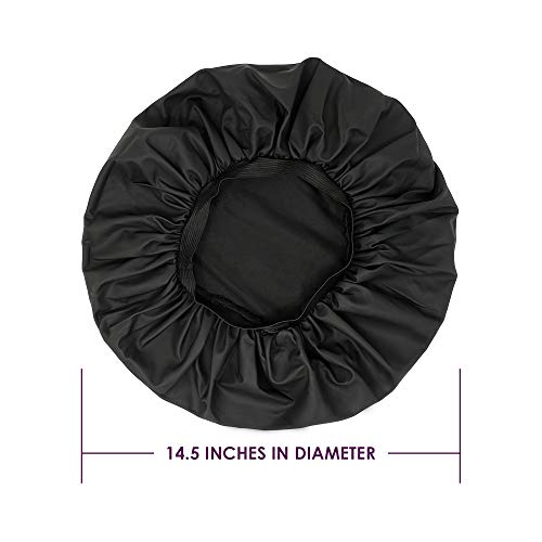 Only Reusable Oil Proof Nightcap, Protective Hair Bonnet and Shower Cap Too. Leakproof, Oilproof, and Waterproof. Larger Area to Accommodate Long Hair, Comfort Elastic Band (Small to Medium)