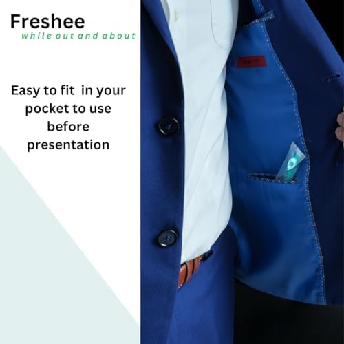 Freshee® 5 in 1 Disposable Mini Toothbrush with Toothpaste + Floss + Pick + Tongue Scraper | Travel Size | Individually Wrapped | Soft | Mint | Travel Set | Oral Care