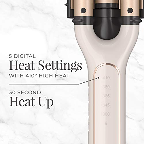 Remington 4 In 1 Adjustable Hair Waver With Pure Precision Technology Deep Waver for Multiple Styles, Cream, 1 Count