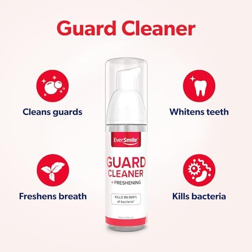 EverSmile Mouth Guard Cleaning Foam – Fresh Mint, 55ml (1 Pack) – for Mouth, Night, Football, Boxing, Sleep, Snoring, Grinding & All Types of Guards – Fights Bad Breath