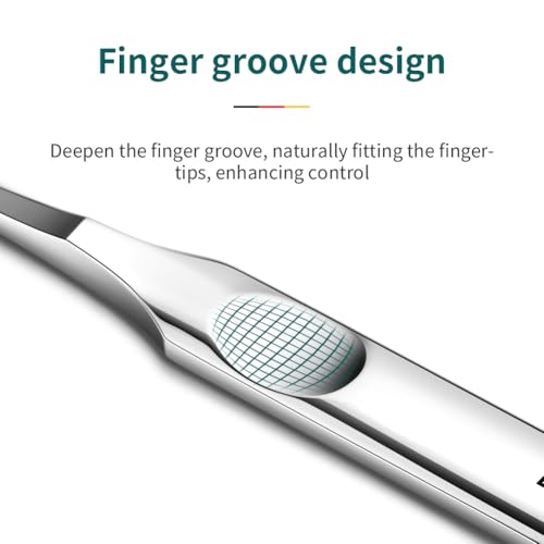 Professional Stainless Steel Cuticle Pusher with Thick Handle - V - shaped Blade for Precise Dead Skin Removal