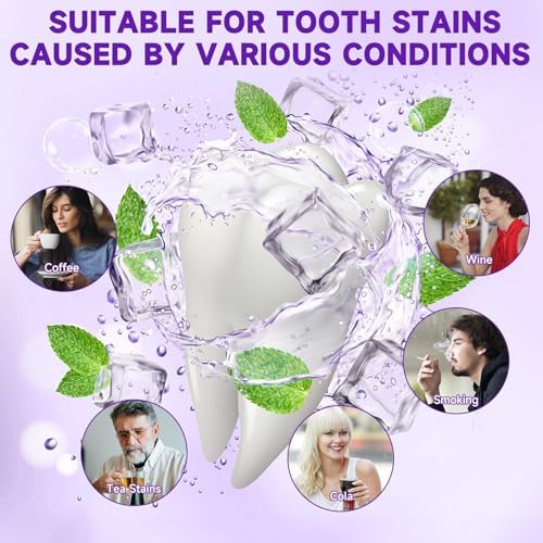 Purple Toothpaste for Teeth Whitening, Purple Toothpaste, Tooth Stain Removal, Tooth Stain Removal Colour Corrector, Teeth Whitening Kit