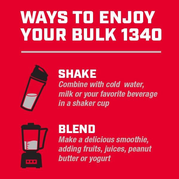 GNC Pro Performance Bulk 1340 Mass Gainer Protein Powder, 50g, Gluten Free, Whey, Creatine, BCAA, 3rd Party Tested, Muscle Recovery & Growth, Micronutrients, Vanilla Ice Cream, 9 Servings