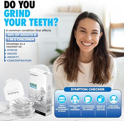 Mouth Guard for Clenching Teeth at Night [Pack of 4, Small Size - Women] – Custom Night Guards for Teeth Grinding – Nighttime Protection During Sleep for Adults