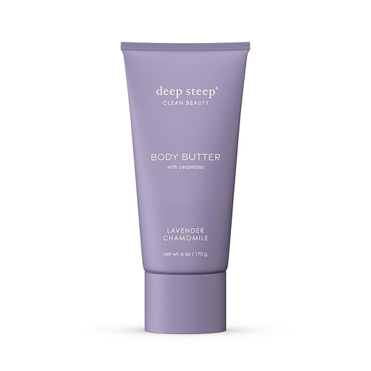 Deep Steep Body Butter with Ceramides for Intense Moisture 6oz (6 Ounces (Pack of 1), Lavender Chamomile)
