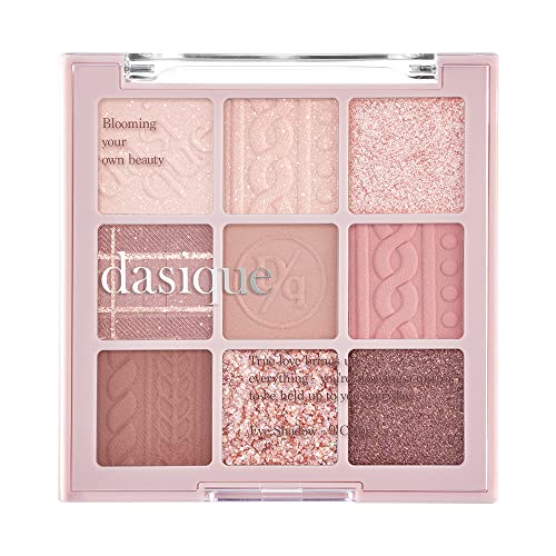 Dasique Shadow Palette #16 Violet Knit l Vegan, Cruelty-Free l 9 Blendable Shades in Smooth Matte and Shimmer Finishes with Gorgeous Pearls
