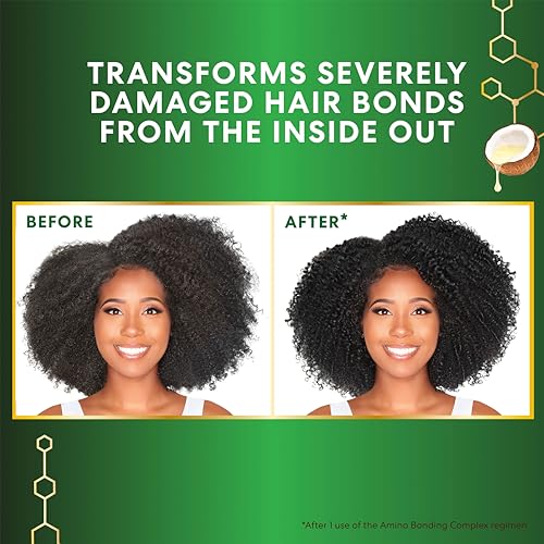 Palmer's Amino Bonding Complex Hair Mask, Intense Conditioning Masque Pack with Coconut Oil & Vitamin E, Heat Protectant, Anti Frizz, Adds Shine, Protects Hair Growth, All Hair Types, 12 fl. oz bottle