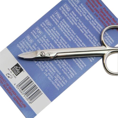 Erbe Large Heavy Duty Nail Scissors - German Toe Nail Cutter by Solingen, Germany - Premium Stainless Steel Toenail Scissors for Men - Durable, Precise, and Perfect for Tough Nails