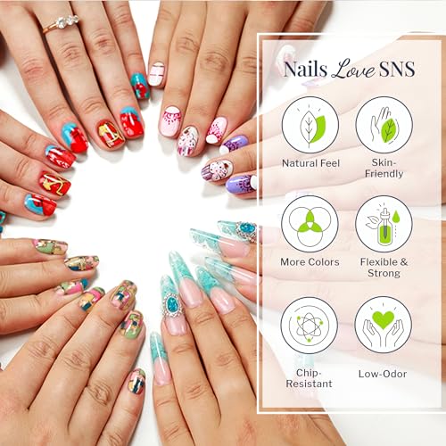 SNS Nail Dip Powder Colors, Gelous Color Dipping Powder - Barely Blush (Nude, Pink Cream) - Long-Lasting Dip Nail Colors for Healthier Nail Beds - Nail Color for Professionals & At-Home DIY - 0.5 oz