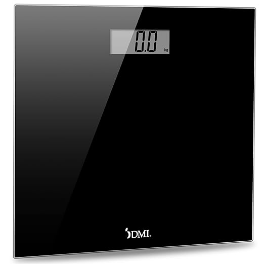 DMI Talking Digital Bathroom Scale for Body Weight, 440 lb. Weight Capacity, Clinically Accurate Measurements, Heavy Duty Sleek Tempered Glass Body Weight Scale, Black, Case of 6