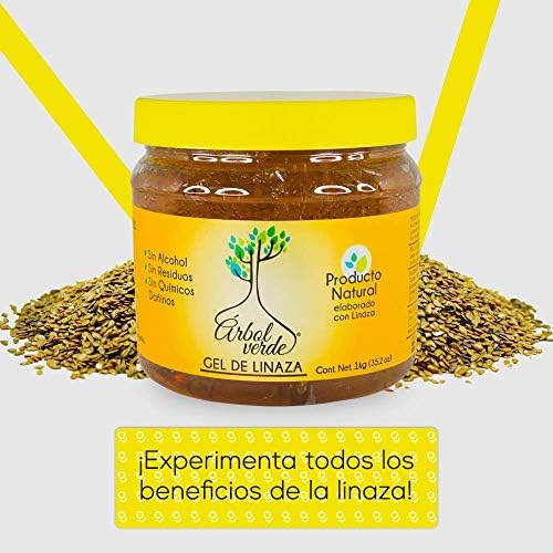 Linseed Hair Gel (17.6 oz) - Natural products- Fights Hair Loss - No alcohol, No sulfates, No Parabens, No Silicon