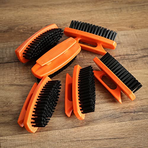 GreatNeck 19025 Nail Brush, 6 Pack Nail and Hand Scrub Brush Set, Stiff Bristles, Comfortable Scrubber Grip, Salon or Construction Quality, Gift For DIYer or Nail Techs