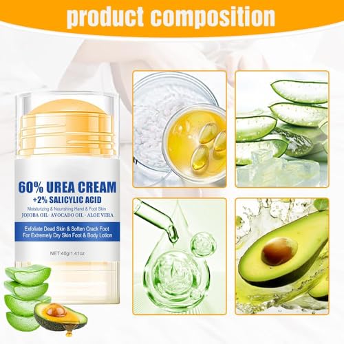 Hydrating and Anti-Cracking Foot Cream, 2025 Moisturising and Relieves Cracking and Dryness Foot Cream, Hand and Foot Repair Cream for Women & Men Callused, Feet, Knee, Elbow, Hand (White-1PC, #01)