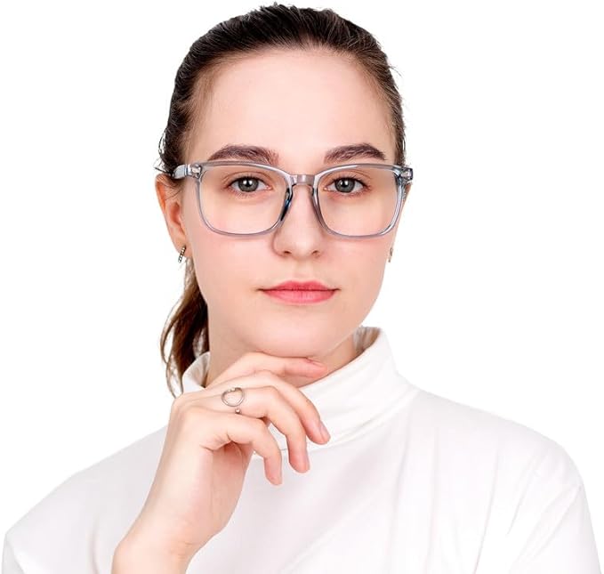 YEIN Bifocal Reading Glasses with Blue Light Blocking Lenses, Bifocal Reader for Women and Men, Vintage Square frame with Spring Hinge (+0.50/+3.00 magnification)