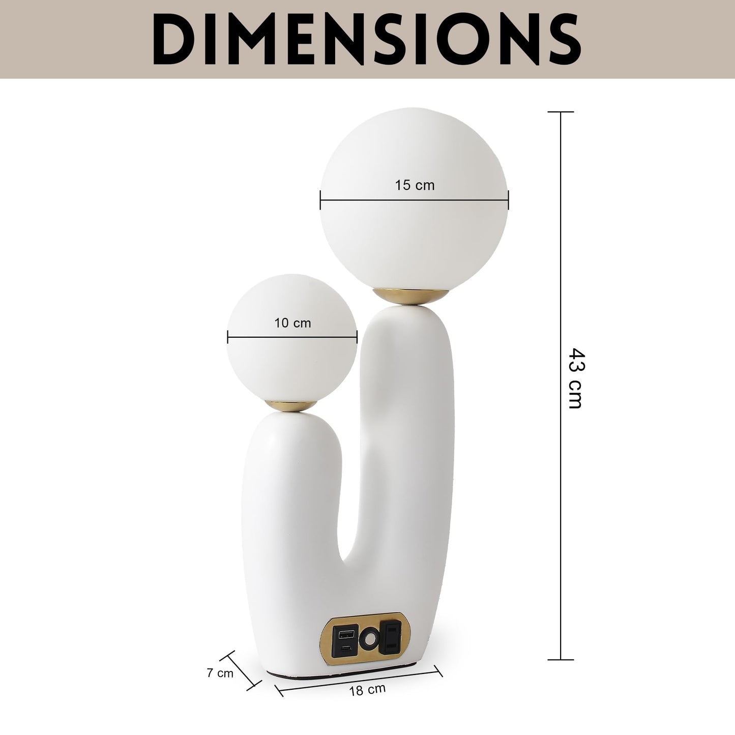 MYSFUL Decorative Mushroom Lamp, Resin Lamp for Desk, Unique Globe Lamps for Bedrooms and Side Tables, Desk Lamps for Night Stands, Portable Table Lamps for Living Room (White)