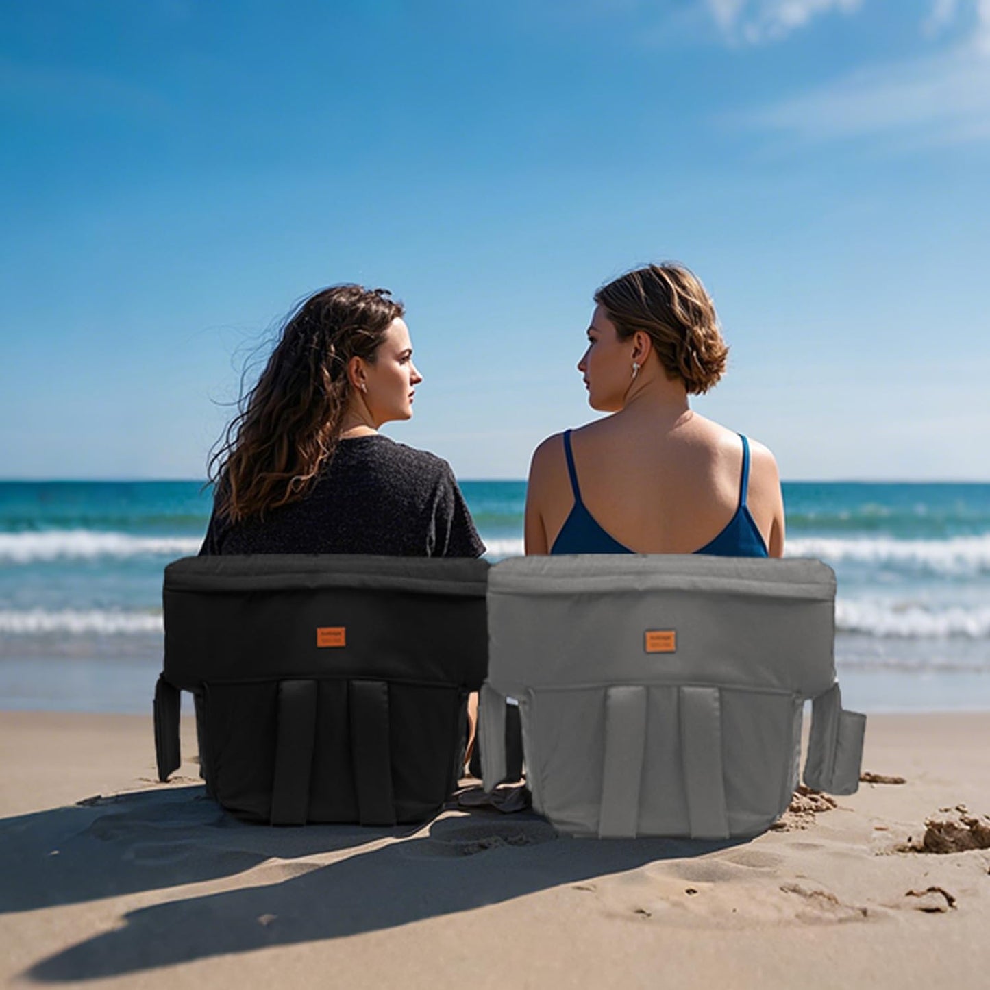 Stadium Seats with Back Support,Wide Stadium Chairs with Back and Cushion, Sofa Style Bleacher Chairs, 6 Reclining Positions, Extra Thick Bleacher Seat for Sports Events (Grey-1 Pack,Wide|22.5")