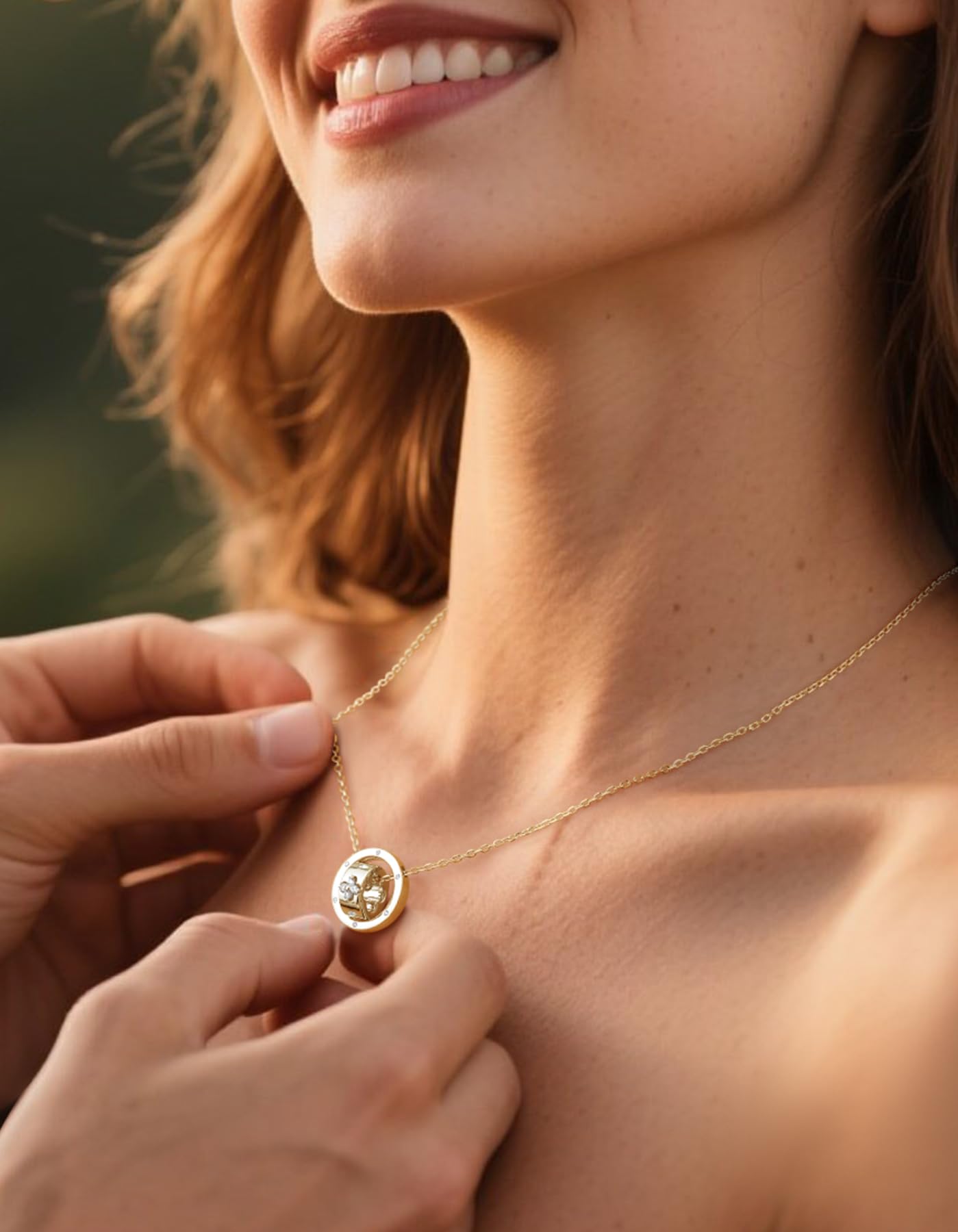 TIMELESSTAR Four Leaf Clover Gold Necklace for Women Dainty Layered 14K Plated Non Tarnish Friendship Moissanite Diamond Shamrock Pendant 925 Sterling Silver Chain Stack Necklaces
