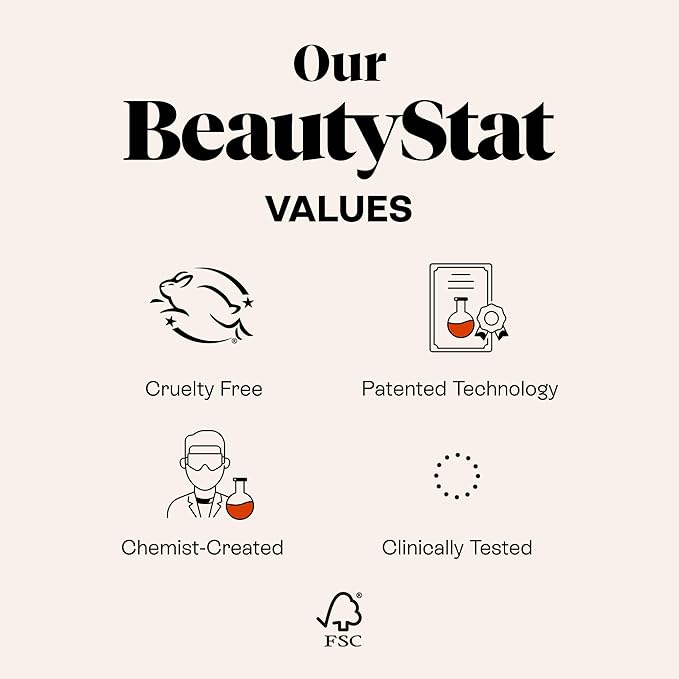BeautyStat Triple Action One-Step Daily Exfoliating Peel Pad for Uneven Tone, Texture, Fine Lines, Enlarged Pores - Made in the USA - Gentle Exfoliator Pad with AHAs, BHAs, Glucosamine to Brighten