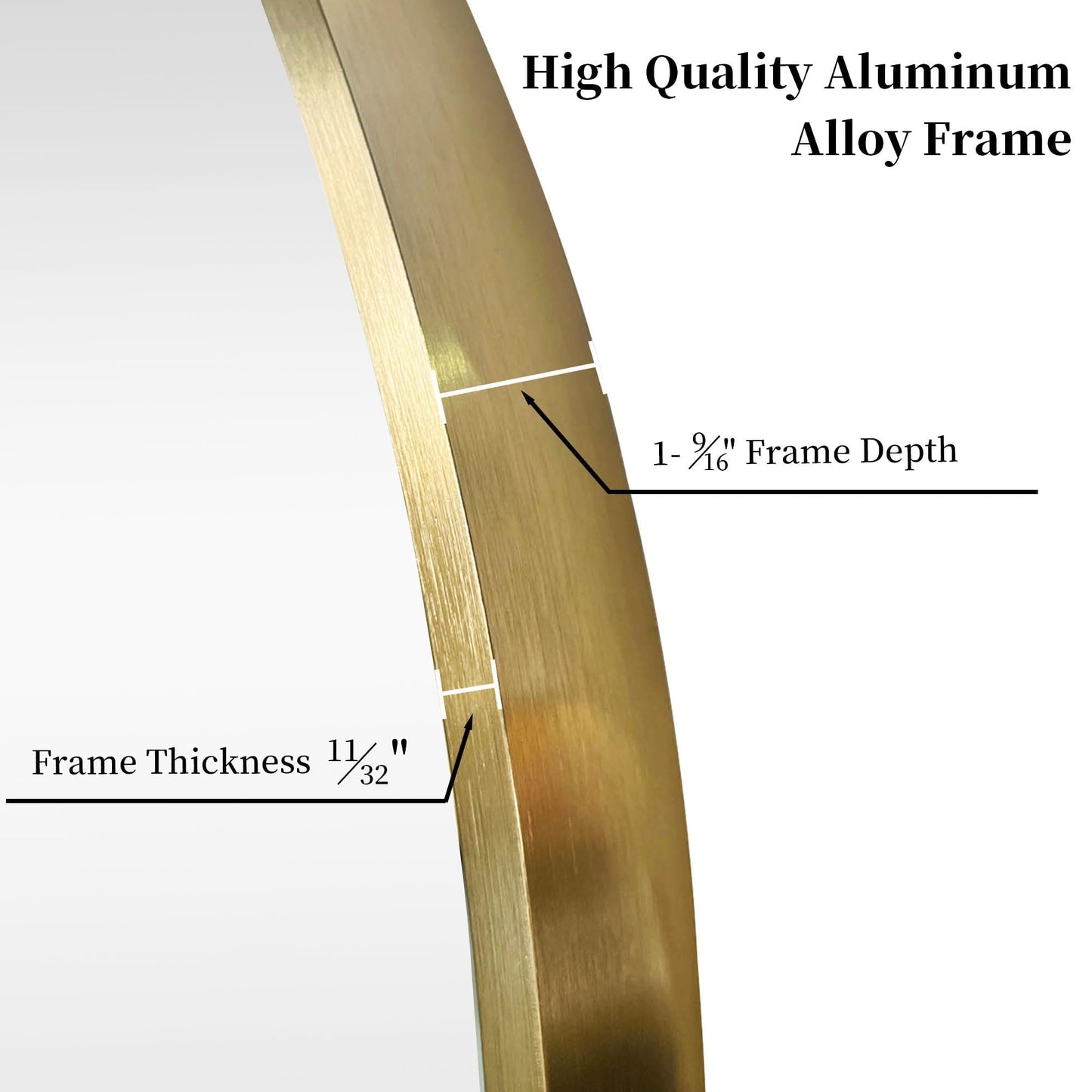Umzodo 30 inch Gold Circle Wall Mirror, Brushed Gold Metal Framed Round Mirror for Bathroom Vanity, Bedroom Decor, Living Room, Entryway