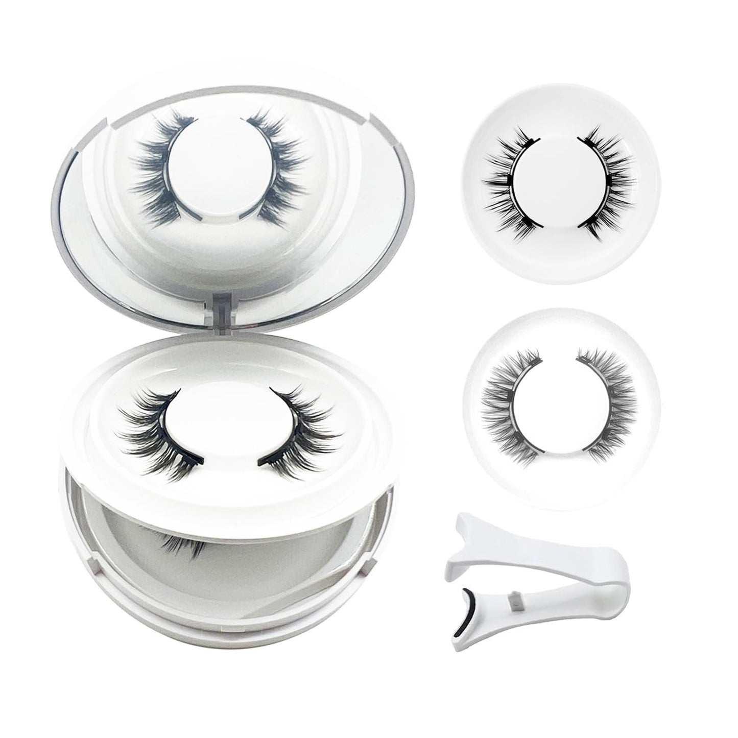 Elara Craft Magnetic Eyelashes with Applicator, Magnetic Eyelashes Natural Look,Reusable Magnet Lashes No Glue Needed Soft Lashes Kit for Women(Natural+Fuller)