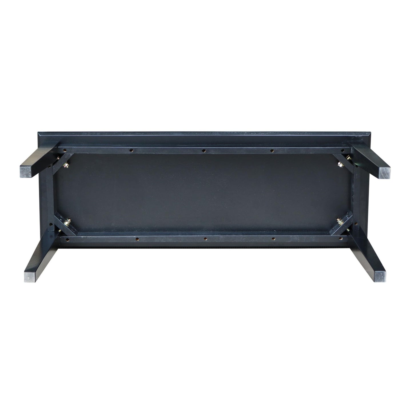 IC INTERNATIONAL CONCEPTS Shaker Style Bench Real/Solid Parawood, Kitchen/Dining, Sturdy & Reliable Seating, Easy Assembly, 39"W x 14"D x 18"H, 450 Lbs Wt. Capcity, Black