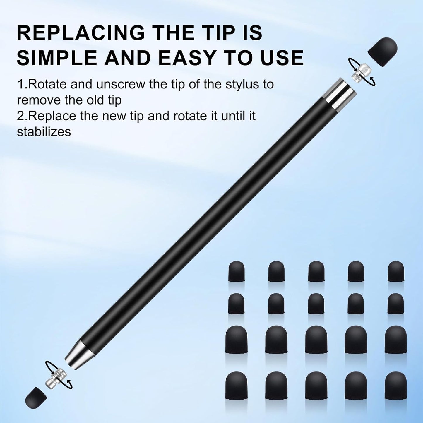 Stylus Pen [10 Pack] Universal Capacitive Touch Screen Pens for iPad/iPhone/Smartphones and Tablets,Compatible with All Capacitive Touch Screen(10 Black)