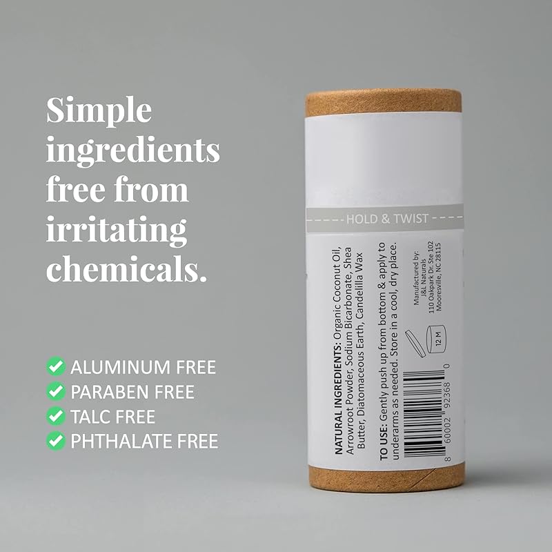 J&L Naturals Aluminum Free Deodorant for Men & Women | 100% Natural Ingredients With Coconut Oil, Shea Butter, & Essential Oils | Sustainable, Eco-Friendly (Citrus & Spicy, 3.0 Oz (Pack of 4))
